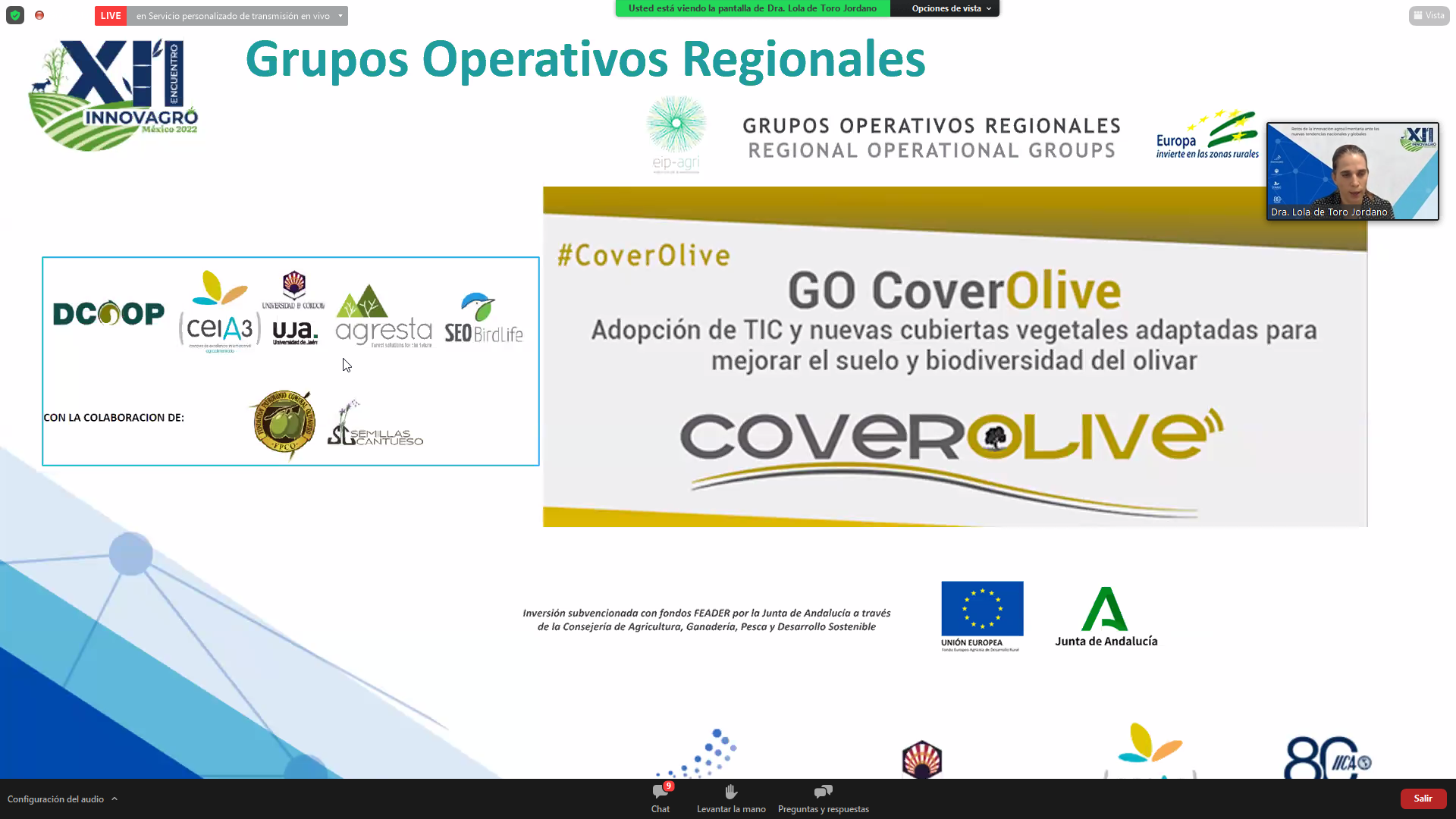 El Grupo Operativo CoverOlive, presente en el encuentro anual de la Red INNOVAGRO
